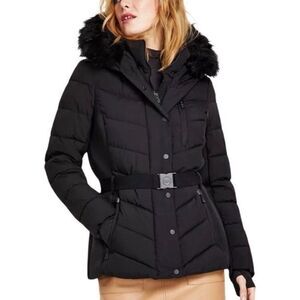 NWT Michael Michael Kors Belted Puffer Coat